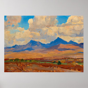Hills near Tumacacori Mission, Arizona by Dixon Poster