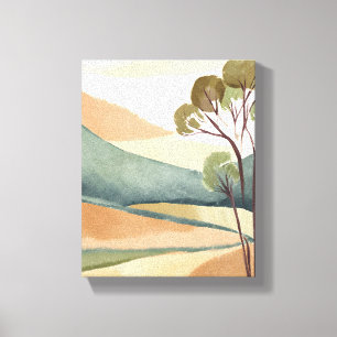 Hills of Beige   Natural Landscape Painting Canvas Print