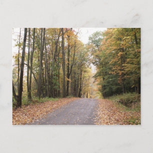 Hills of Upstate NY in the fall postcard