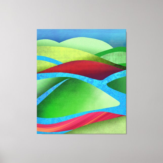 Hills On Ice Canvas Print (Front)
