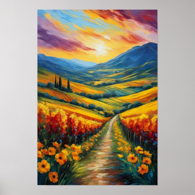 Hill's Radiance, Blanket of flowers. Poster (Front)