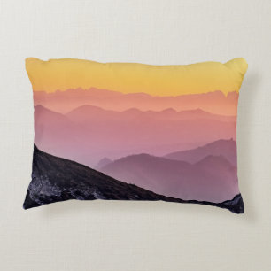 Hills Scenery Rainbow colours Motivation Quote Accent Pillow