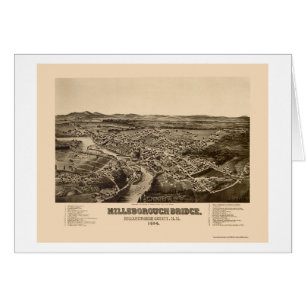 Hillsborough, carte panoramique de NH - 1884