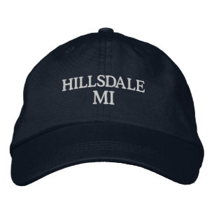 Hillsdale Michigan Embroidered Baseball Hat