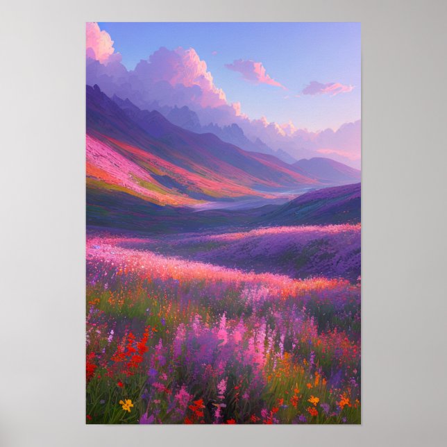 Hillside Blooms Poster (Front)