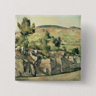 Hillside in Provence, c.1886-90 2 Inch Square Button