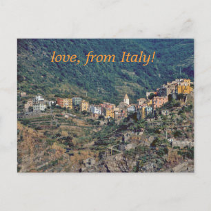 "HILLSIDE ITALIAN VILLAGES/ THE CINQUE TERRE  AREA POSTCARD