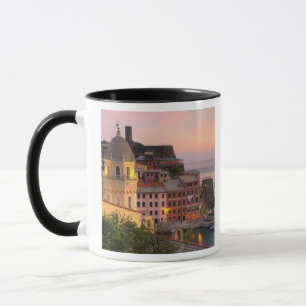 Hillside town of Vernazza in the evening, Cinque Mug