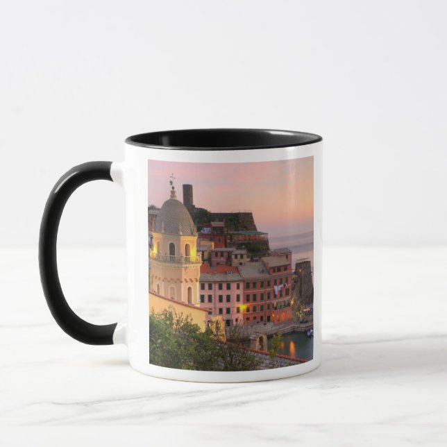 Hillside town of Vernazza in the evening, Cinque Mug (Left)