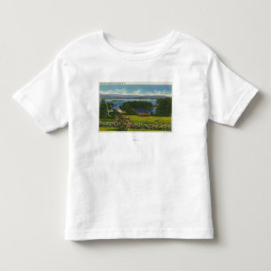Hillside View of Diamond Island and Lake Toddler T-shirt