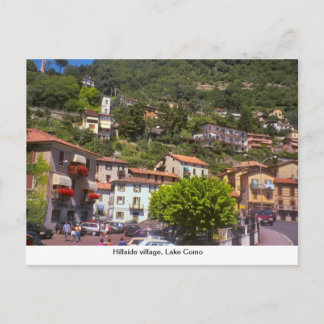 Hillside village, Lake Como Postcard