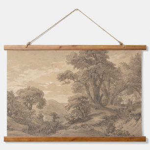 Hilly Landscape   Vintage Art Print. 0022 Hanging Tapestry