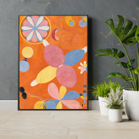 Hilma af Klint Orange Abstract Art Print