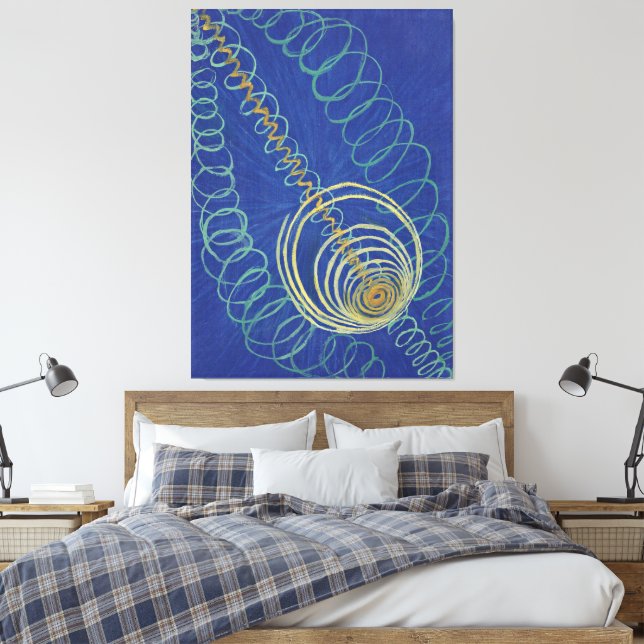 Hilma af Klint - Primordial Chaos, No. 16, The WU Canvas Print (Insitu(Bedroom))
