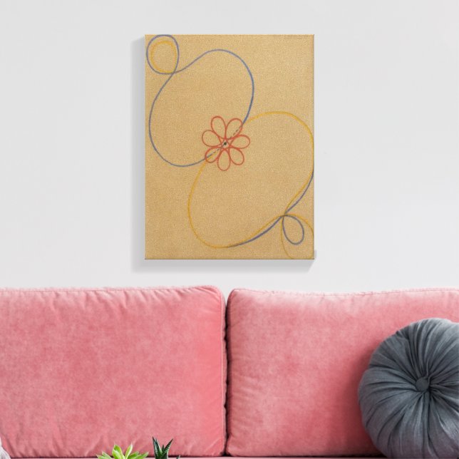 Hilma Af Klint, Seven Point Star No5, Abstract Art Canvas Print (Insitu(LivingRoom))