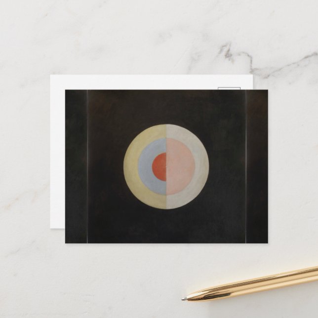 Hilma Af Klint, The Swan No.16, Abstract Art Postcard (Front/Back In Situ)