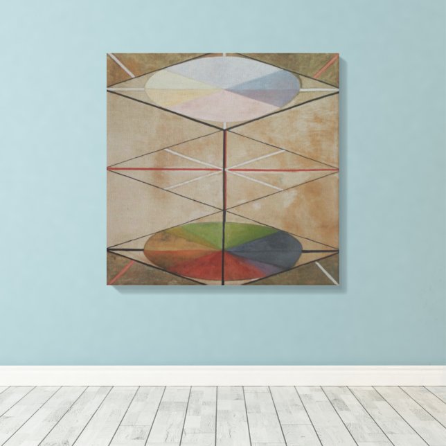 Hilma Af Klint, The Swan No.23, Abstract Art Canvas Print (Insitu(Wood Floor))