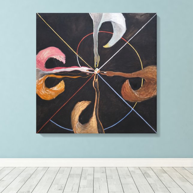 Hilma Af Klint, The Swan No.7, Abstract Art Canvas Print (Insitu(Wood Floor))
