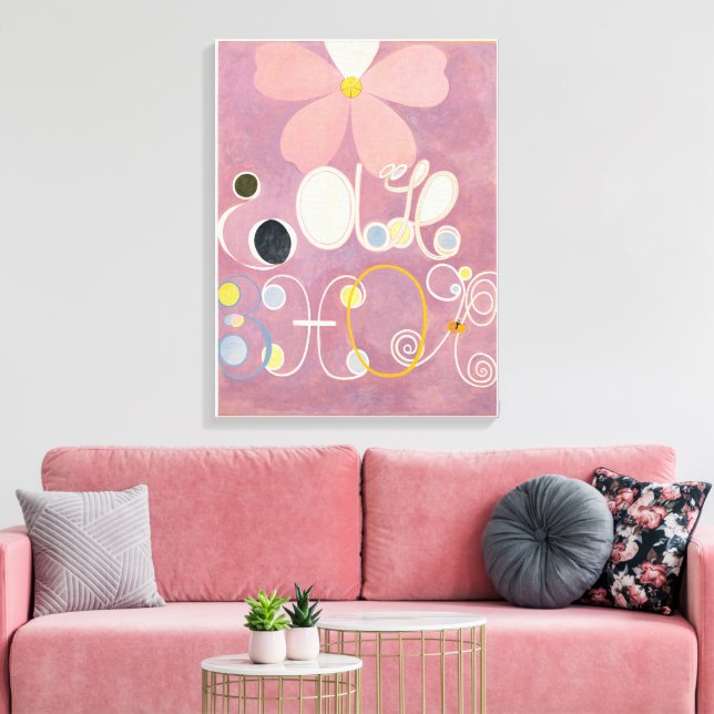 Hilma Af Klint, The Ten Largest No5, Abstract Art Canvas Print (Insitu(LivingRoom))