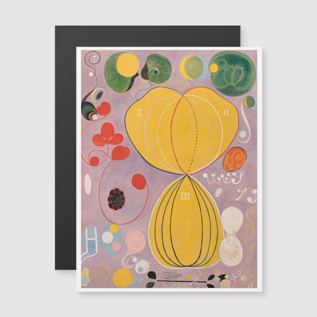 Hilma Af Klint, The Ten Largest No7, Abstract Art Magnetic Invitation (Front/Back)