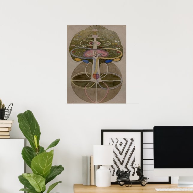 Hilma Af Klint, Tree Of Knowledge No1 Abstract Art Poster (Home Office)