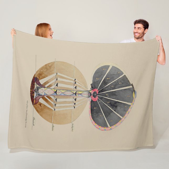 Hilma af Klint - Tree of Knowledge, No. 3 Fleece Blanket (In Situ)