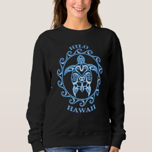 Hilo Hawaii Honu Tribal Sea Turtle Summer Beach Sweatshirt