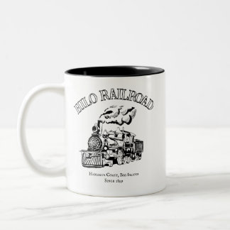 Hilo Railroad Vintage Steam Train Two-Tone Coffee Mug