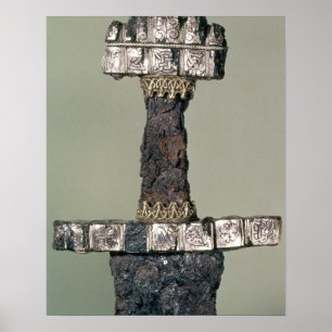 Hilt of a Viking sword found at Hedeby, Denmark, 9 Poster