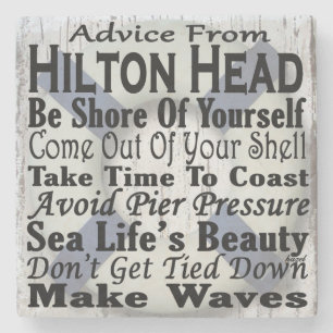 Hilton Head Beach Coaster. Stone Coaster
