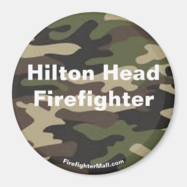 Hilton Head Firefighter camo magnet (Front)