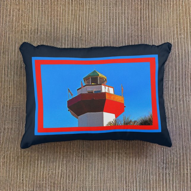 Hilton Head Harbour Town Lighthouse Accent Coussin (Créateur téléchargé)