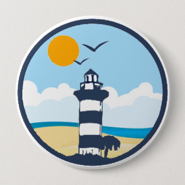 Hilton Head Island. 4 Inch Round Button (Front)