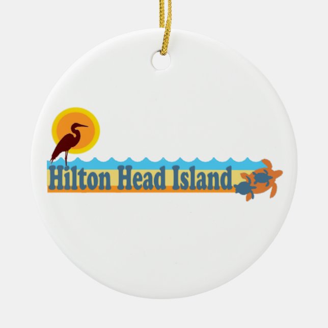 Hilton Head Island. Ceramic Ornament (Front)