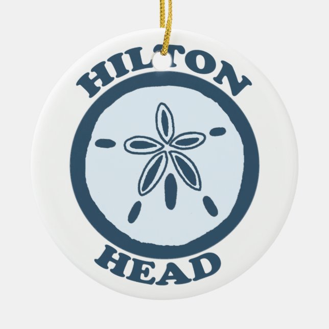 Hilton Head Island. Ceramic Ornament (Front)