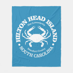Hilton Head Island (crab) Fleece Blanket