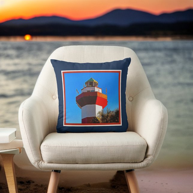 Hilton Head Island Harbour Town Lighthouse Throw Pillow (Creator Uploaded)