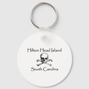 Hilton Head Island Jolly Roger Logo Keychain