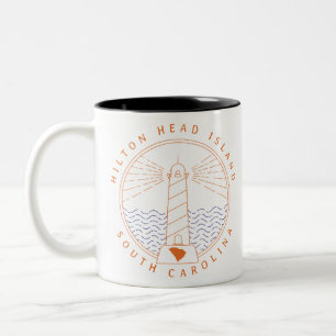 Hilton Head Island Lighthouse Two-Tone Coffee Mug