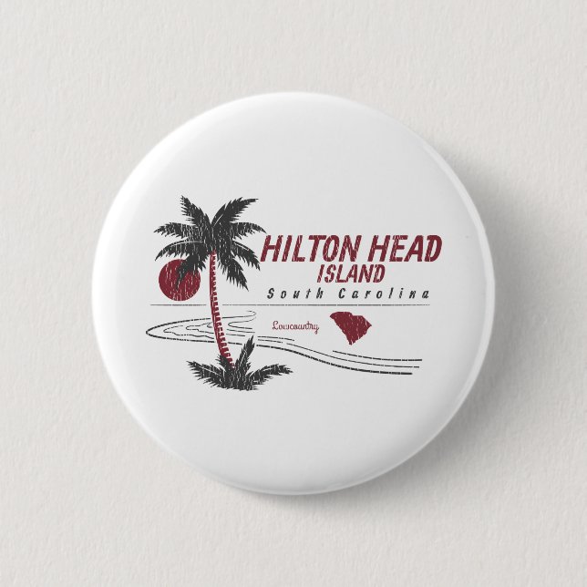Hilton Head Island Lowcountry 2 Inch Round Button (Front)