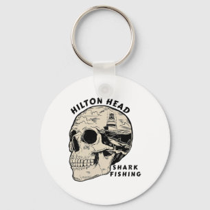 Hilton Head Island South Carolina Beach Shark Fish Keychain