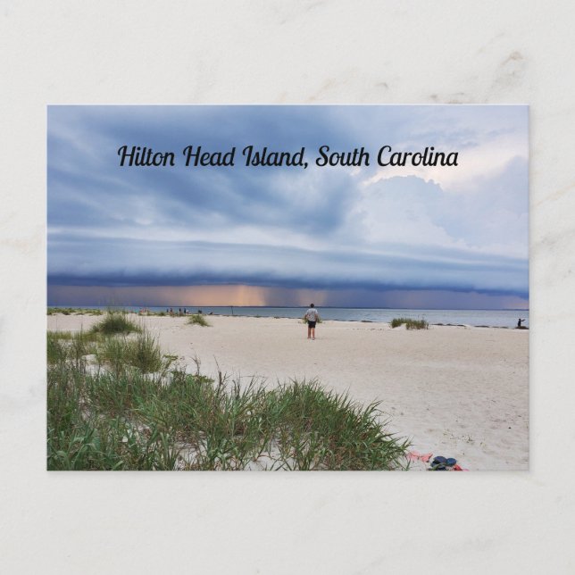 Hilton Head Island South Carolina Beach Storm Postcard (Front)