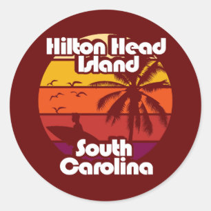 Hilton Head Island South Carolina Classic Round Sticker
