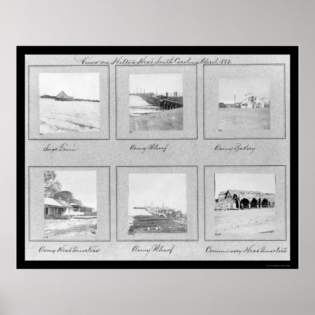 Hilton Head, SC Photo Vignettes 1862 Poster (Front)