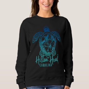 Hilton Head Sea Turtles Carolina Turtle And Flower Sweatshirt