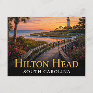 Hilton Head South Carolina Lowcountry Coastal Postcard