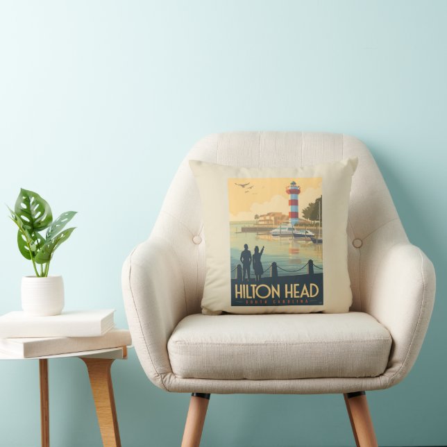 Hilton Head | South Carolina Throw Pillow (Chair)