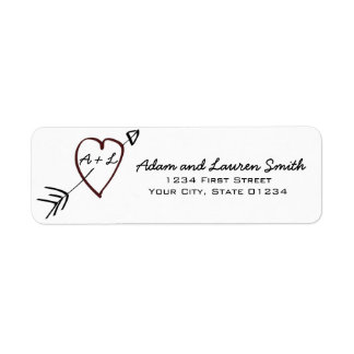 Him + Her Address Customizable Label