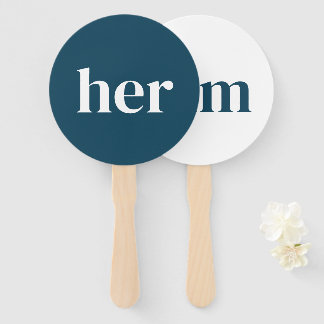 Him or Her Bridal Shower Game, Bride or Groom Hand Fan