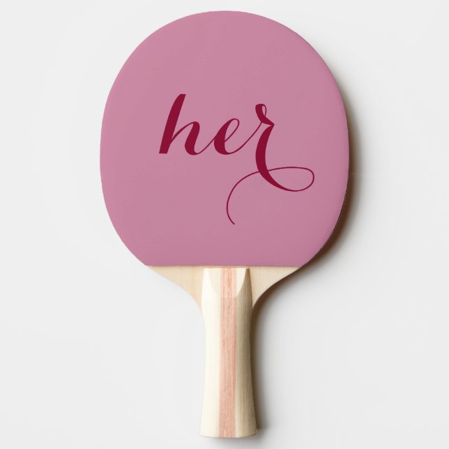Him or Her Game Bride Groom Ping Pong Paddle (Back)